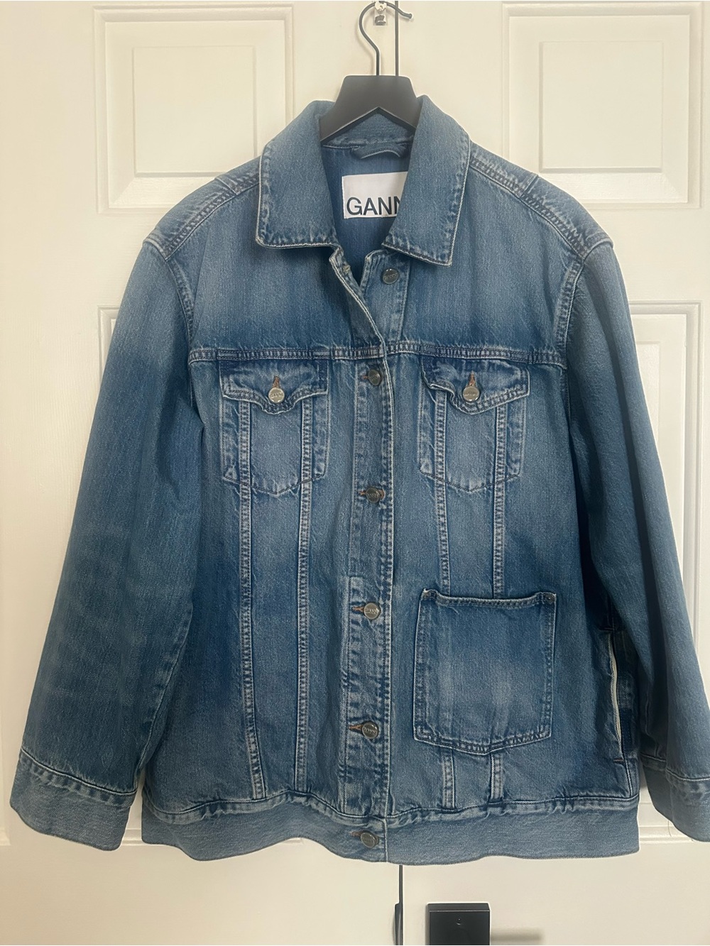 Ganni Medium Blue Denim Jacket